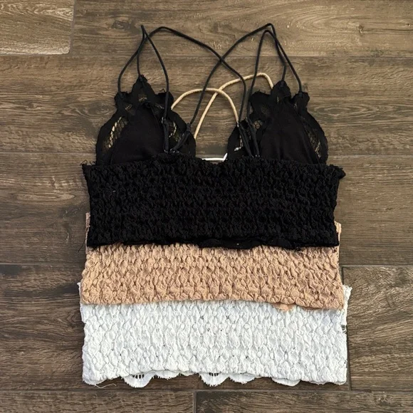 FP Bralette Set in Black, Tan, and White - Picture 4 of 4